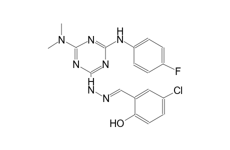 benzaldehyde, 5-chloro-2-hydroxy-, [4-(dimethylamino)-6-[(4-fluorophenyl)amino]-1,3,5-triazin-2-yl]hydrazone