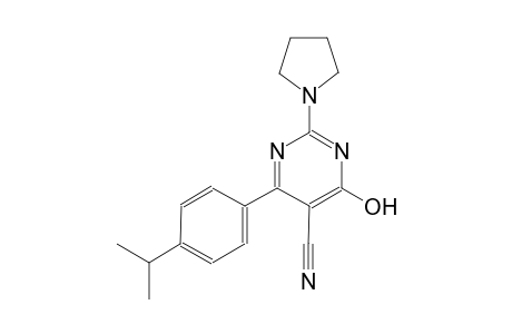 4-hydroxy-6-(4-isopropylphenyl)-2-(1-pyrrolidinyl)-5-pyrimidinecarbonitrile