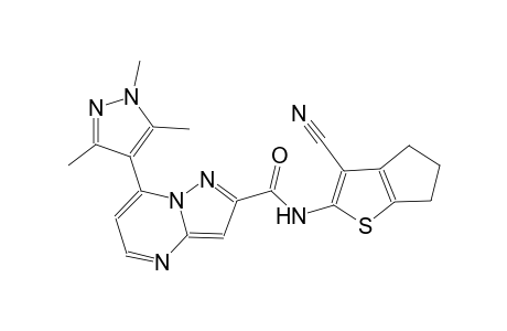 N-(3-cyano-5,6-dihydro-4H-cyclopenta[b]thien-2-yl)-7-(1,3,5-trimethyl-1H-pyrazol-4-yl)pyrazolo[1,5-a]pyrimidine-2-carboxamide