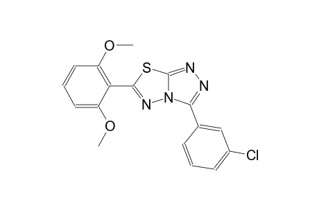 3-(3-chlorophenyl)-6-(2,6-dimethoxyphenyl)[1,2,4]triazolo[3,4-b][1,3,4]thiadiazole