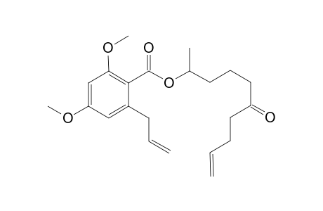(1-methyl-5-oxo-non-8-enyl) 2-allyl-4,6-dimethoxy-benzoate