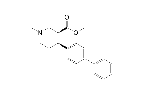 (3S,4S)-1-methyl-4-(4-phenylphenyl)-3-piperidinecarboxylic acid methyl ester