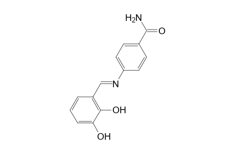 4-([(E)-(2,3-Dihydroxyphenyl)methylidene]amino)benzamide