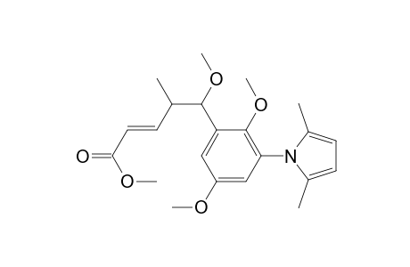 2-Pentenoic acid, 5-[3-(2,5-dimethyl-1H-pyrrol-1-yl)-2,5-dimethoxyphenyl]-5-methoxy-4-methyl-, methyl ester, [R-[R*,S*-(E)]]-