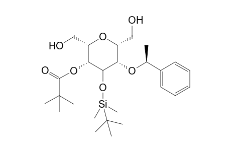 (1'S,2S,3R,4R,5S,6R)-4-(tert-butyldimethylsiloxy)-2,6-bishydroxymethyl-5-(1'-phenylethoxy)-tetrahydropyran-3-yl)pivaloate