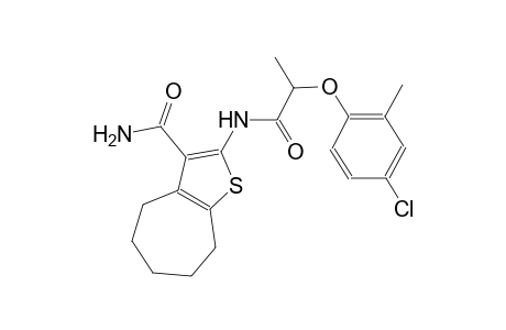 2-{[2-(4-chloro-2-methylphenoxy)propanoyl]amino}-5,6,7,8-tetrahydro-4H-cyclohepta[b]thiophene-3-carboxamide