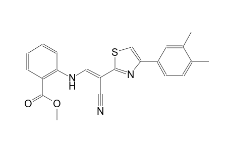 methyl 2-({(E)-2-cyano-2-[4-(3,4-dimethylphenyl)-1,3-thiazol-2-yl]ethenyl}amino)benzoate