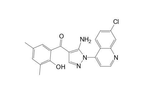 5-Amino-1-(7-chloroquinolin-4-yl)-4-(2-hydroxy-3,5-dimethylbenzoyl)-1H-pyrazole