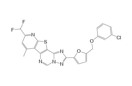 2-{5-[(3-chlorophenoxy)methyl]-2-furyl}-9-(difluoromethyl)-7-methylpyrido[3',2':4,5]thieno[2,3-e][1,2,4]triazolo[1,5-c]pyrimidine
