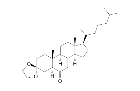 3,3-(Ethylenedioxy)-5.alpha.-cholest-7-en-6-one