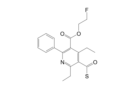 2,4-DIETHYL-5-[(2-FLUOROETHOXY)-CARBONYL]-6-PHENYLPYRIDINE-3-CARBOTHIOIC-S-ACID