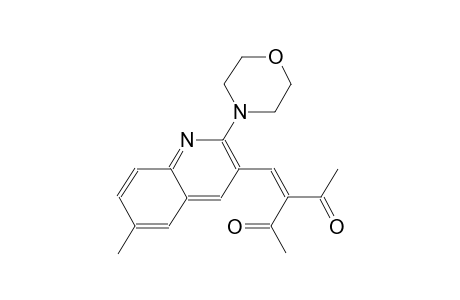 2,4-pentanedione, 3-[[6-methyl-2-(4-morpholinyl)-3-quinolinyl]methylene]-