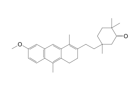 1,10-DIMETHYL-2-[2-(3-KETO-1,4,4-TRIMETHYL-CYCLOHEXYL)-ETHYL]-7-METHOXY-3,4-DIHYDRO-ANTHRACENE