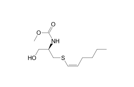 Carbamic acid, [2-(1-hexenylthio)-1-(hydroxymethyl)ethyl]-, methyl ester, [R-(Z)]-