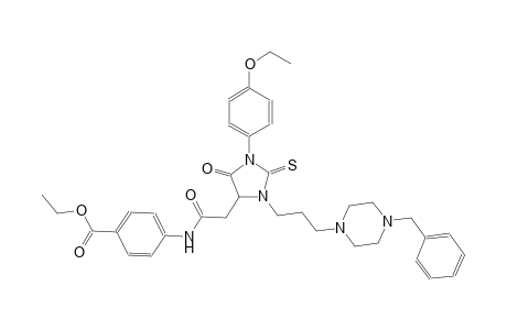 benzoic acid, 4-[[[1-(4-ethoxyphenyl)-5-oxo-3-[3-[4-(phenylmethyl)-1-piperazinyl]propyl]-2-thioxo-4-imidazolidinyl]acetyl]amino]-, ethyl ester