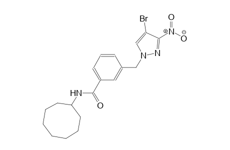3-[(4-bromo-3-nitro-1H-pyrazol-1-yl)methyl]-N-cyclooctylbenzamide