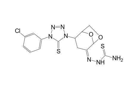1-(3-chlorophenyl)-4-[(4Z)-4-[(2-sulfanylidenepropyl)imino]-6,8-dioxabicyclo[3.2.1]octan-2-yl]-4,5-dihydro-1H-1,2,3,4-tetrazole-5-thione