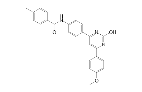 N-(4-(2-hydroxy-6-(4-methoxyphenyl)pyrimidin-4-yl)phenyl)-4-methylbenzamide