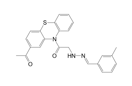 1-(2-acetyl-10-phenothiazinyl)-2-[(2E)-2-[(3-methylphenyl)methylidene]hydrazinyl]ethanone