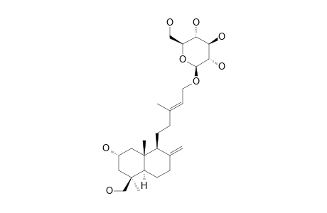 GOMOJOSIDE-N;2-ALPHA,15,19-TRIHYDROXY-LABDA-8(17),13E-DIEN-15-O-BETA-GLUCOPYRANOSIDE