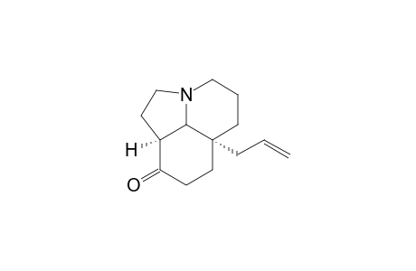 9H-Pyrrolo[3,2,1-ij]quinolin-9-one, decahydro-6a-(2-propenyl)-, (6a.alpha.,9a.alpha.,9b.alpha.)-(.+-.)-