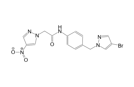 N-{4-[(4-bromo-1H-pyrazol-1-yl)methyl]phenyl}-2-(4-nitro-1H-pyrazol-1-yl)acetamide