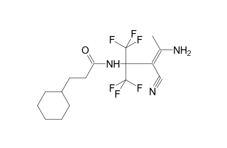 Cyclohexanepropanamide, N-[3-amino-2-cyano-1,1-bis(trifluoromethyl)-2-butenyl]-