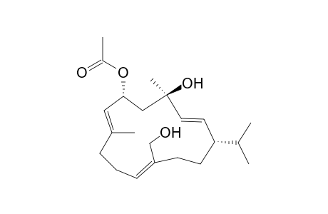 (1S,2E,4R,6R,7E,11Z)-6-Acetoxy-2,7,11-cembratriene-4,20-diol