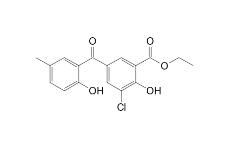 Ethyl 3-chloro-2-hydroxy-5-(2'-hydroxy-5'-methylbenzoyl)-benzoate