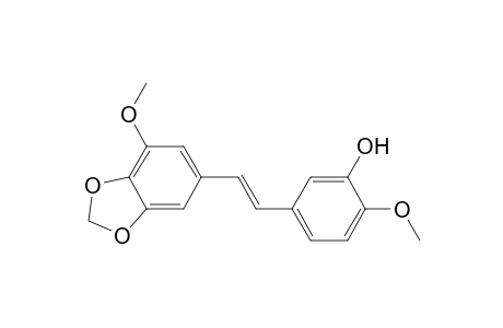 2-Methoxy-5-[(E)-2-(7-methoxy-1,3-benzodioxol-5-yl)ethenyl]phenol