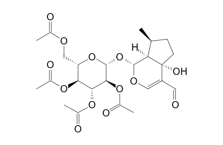 Cyclopenta[c]pyran-4-carboxaldehyde,1,4a,5,6,7,7a-hexahydro-4a-hydroxy-7-methyl-1-[(2,3,4,6-tetra-O-acety l-.beta.-L-glucopyranosyl)oxy]-, [1S-(1.alpha.,4a.alpha.,7.beta.,7a.alpha.)]-
