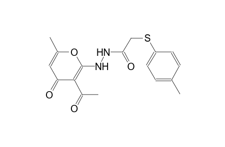 N'-(3-acetyl-6-methyl-4-oxo-4H-pyran-2-yl)-2-[(4-methylphenyl)sulfanyl]acetohydrazide