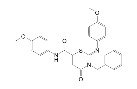(2Z)-3-benzyl-N-(4-methoxyphenyl)-2-[(4-methoxyphenyl)imino]-4-oxotetrahydro-2H-1,3-thiazine-6-carboxamide