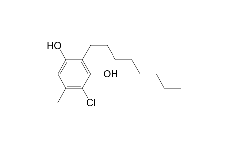 1,3-Benzenediol, 4-chloro-5-methyl-2-octyl-