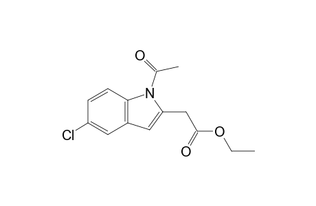 1H-Indole-2-acetic acid, 1-acetyl-5-chloro-, ethyl ester