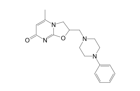 2-(1-PHENYL-4-PIPERAZINYLMETHYL)-5-METHYL-2,3-DIHYDRO-7H-OXAZOLO-[3,2-A]-PYRIMIDIN-7-ONE