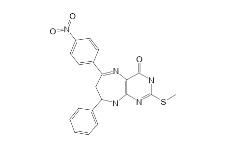 2,3,6,7-TETRAHYDRO-8-METHYLTHIO-4-(4-NITROPHENYL)-2-PHENYL-1H-PYRIMIDO-[4,5-B]-[1,4]-DIAZEPIN-6-ONE