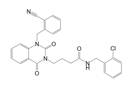 N-(2-chlorobenzyl)-4-(1-(2-cyanobenzyl)-2,4-dioxo-1,4-dihydro-3(2H)-quinazolinyl)butanamide