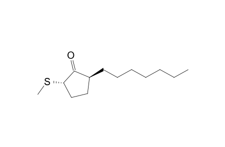 (2S*,5S*)-2-Heptyl-5-(methylthio)cyclopentanone