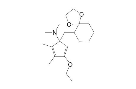 5-(Dimethylamino)-5-[(1',4'-dioxa-spiro[4.4]dec-6'-yl)methyl]-3-ethoxy-1,2-dimethyl-1,3-cyclopentadiene