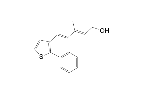 2-Phenyl-3-[1E,3E)-3-methylpenta-1,3-dien-5-ol-1-yl]thiophene