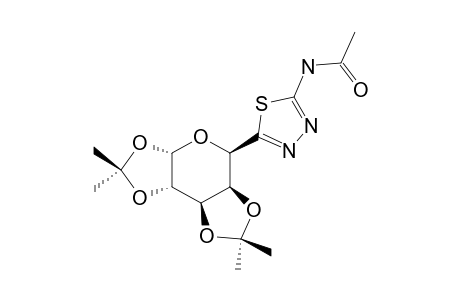 5-ACETAMIDE-2-[5'-(1',2':3',4')-DI-O-ISOPROPYLIDENE-ALPHA-L-ARABINOPYRANOSYL]-1,3,4-THIADIAZOLE