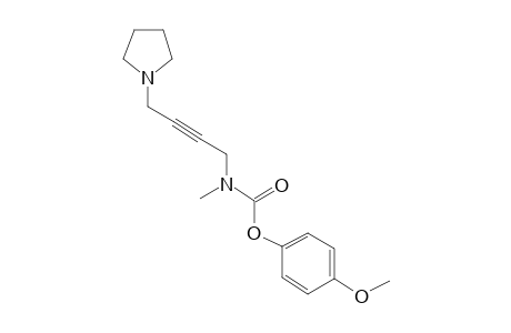 4-Methoxyphenoxyformamide, N-methyl-N-[4-(1-pyrrolidinyl)-2-butynyl]-