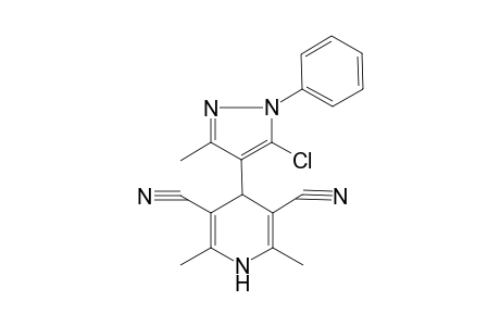 4-(5-Chloro-3-methyl-1-phenyl-1H-pyrazol-4-yl)-2,6-dimethyl-1,4-dihydro-3,5-pyridinedicarbonitrile