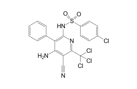 N-(4-Amino-5-cyano-3-phenyl-6-(trichloromethyl)pyridin-2-yl)-4-chlorobenzenesulfonamide
