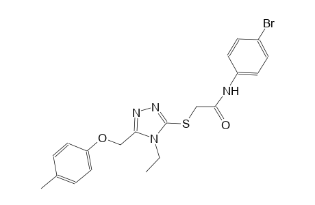 N-(4-bromophenyl)-2-({4-ethyl-5-[(4-methylphenoxy)methyl]-4H-1,2,4-triazol-3-yl}sulfanyl)acetamide