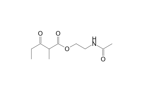 Racemic 2-methyl-3-oxovaleric acid 2-(acetylamino)ethyl ester