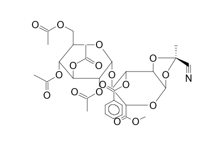 METHYL 4-O-(2,3,4,6-TETRA-O-ACETYL-ALPHA-D-GLUCOPYRANOSYL)-3-O-BENZOYL-1,2-O-[1-(EXO-CYANO)ETHYLIDENE]-ALPHA-D-GLUCOPYRANURONATE