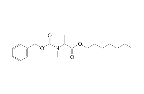 Alanine, N-methyl-N-benzyloxycarbonyl-, heptyl ester