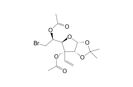 1,2-O-Isopropylidene-3,5-di-O-acetyl-3-C-vinyl-6-deoxy-6-bromo-.alpha.,D-allo-furanose